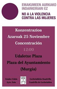 25 de noviembre: Declaración y Concentración